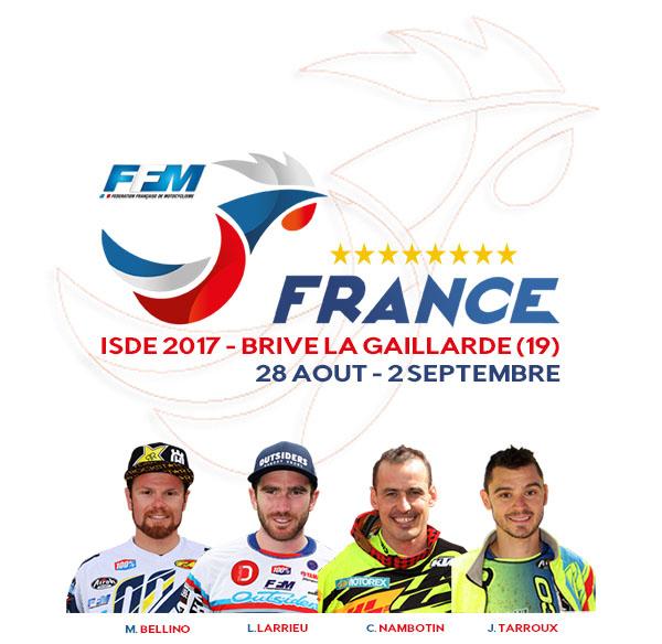 ISDE 2017 : les équipes de France