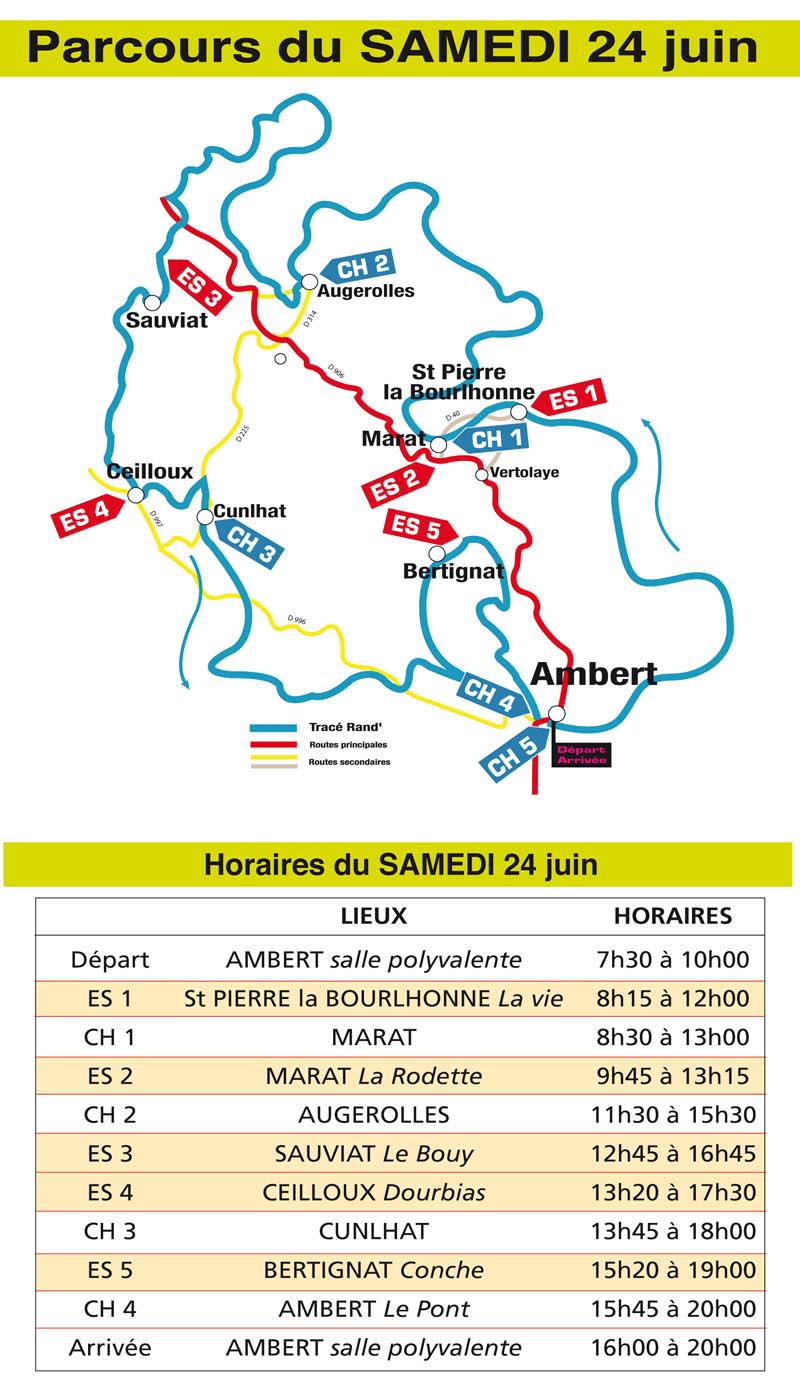 Parcours du samedi 24 juin 2017